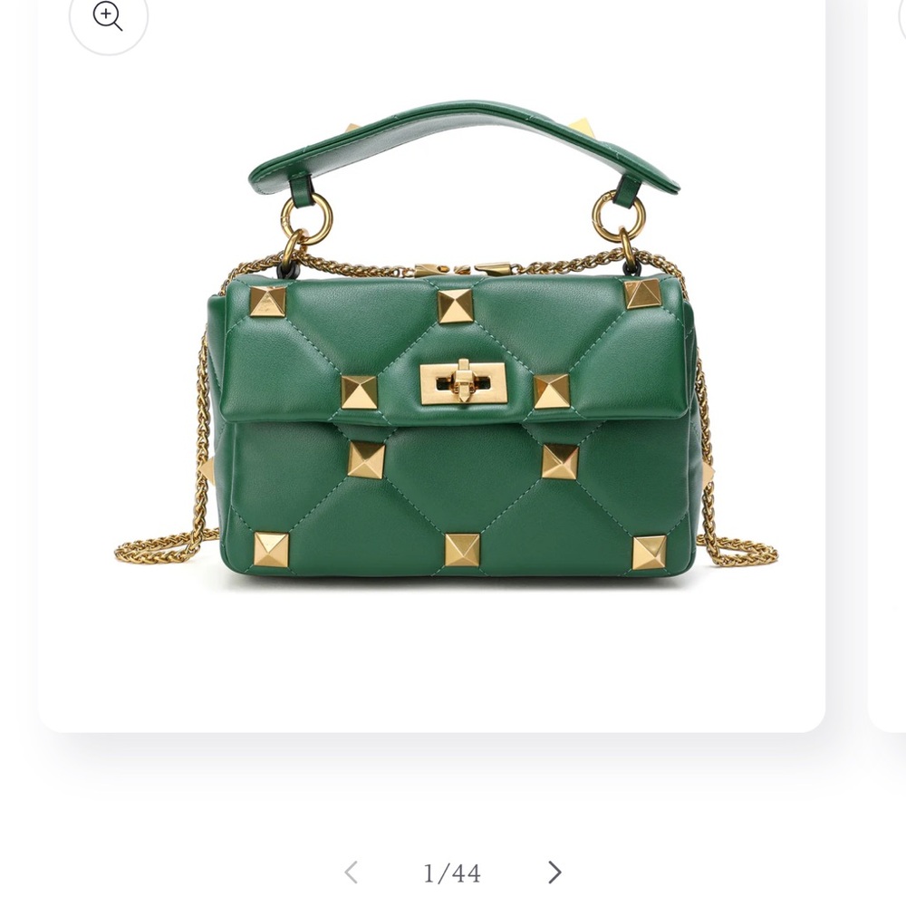 Green Studded Handbag